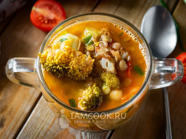 Фото блюда: Суп с чечевицей и брокколи