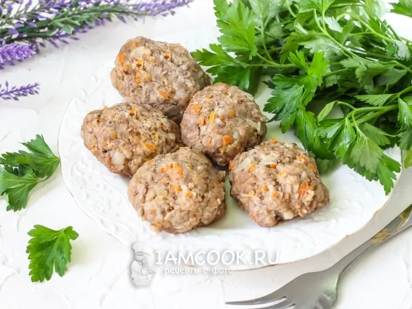 Фото готового блюда: Котлеты говяжьи на пару