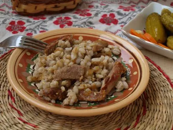 Фото блюда: Перловая каша со свининой