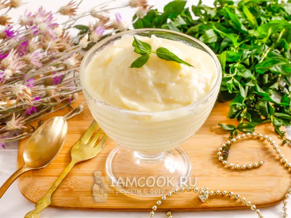 Фото готового блюда: Заварной крем без яиц и масла