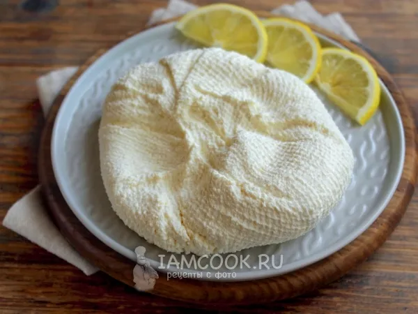 Фото блюда: Творог из молока и лимона