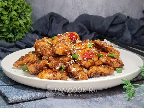 Фото готового блюда: Курица с соусом унаги