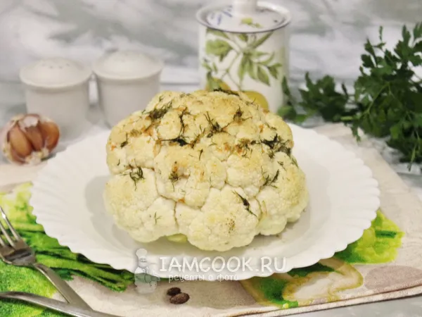 Фото блюда: Цветная капуста в фольге в духовке