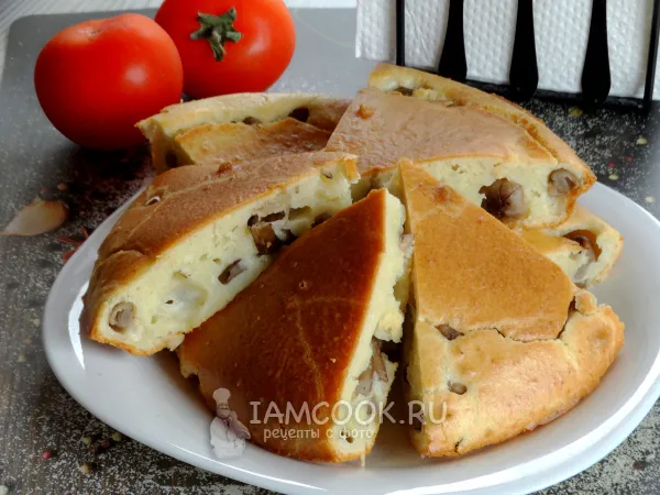 Фото блюда: Пирог с опятами в духовке