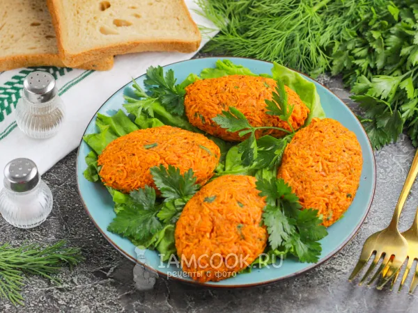 Фото блюда: Морковные биточки в духовке