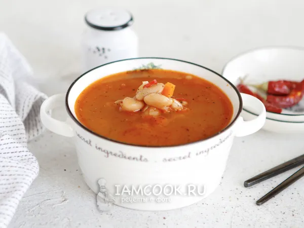 Фото готового блюда: Острый суп с фасолью