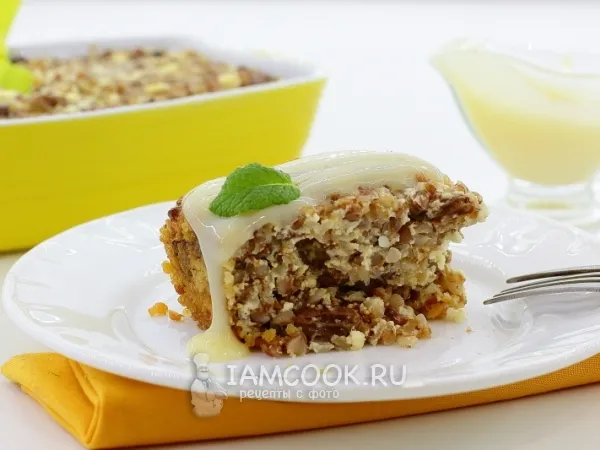 Фото блюда: Запеканка из гречки с творогом