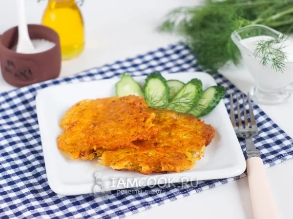 Фото блюда: Драники с сыром (без яиц)