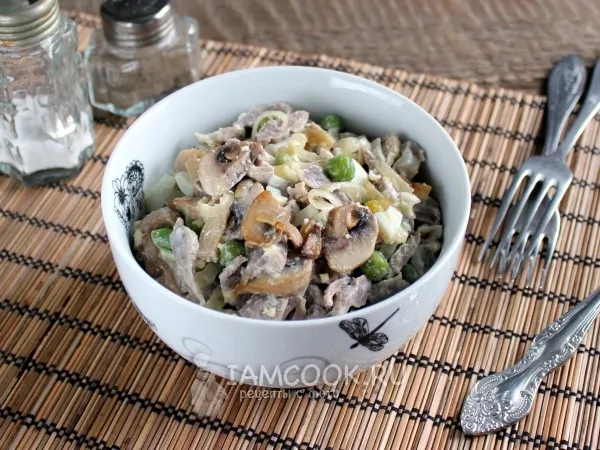 Фото блюда: Салат с куриными желудками «Пуп земли»