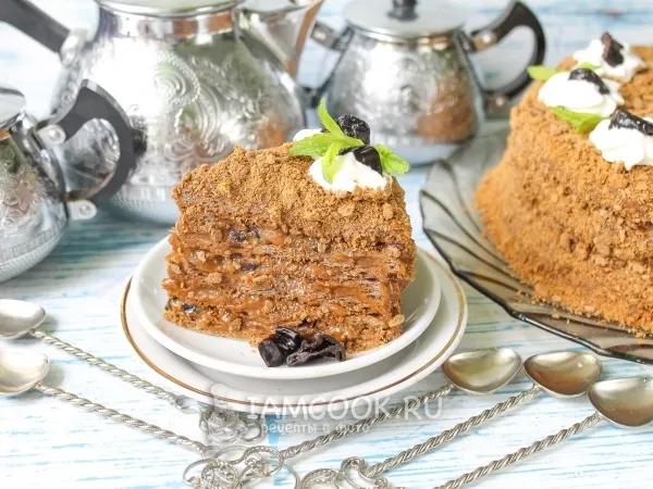 Фото блюда: Торт «Медовик» шоколадный