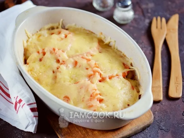 Фото блюда: Запеканка с баклажанами, помидорами и картошкой