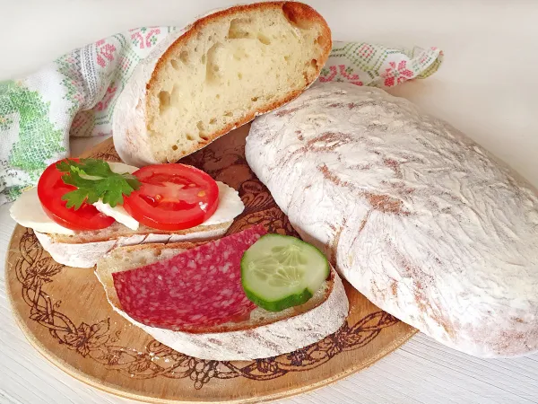 Фото готового блюда: Чиабатта без замеса