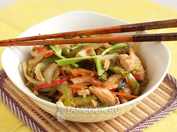 Фото блюда: Китайская лапша с курицей