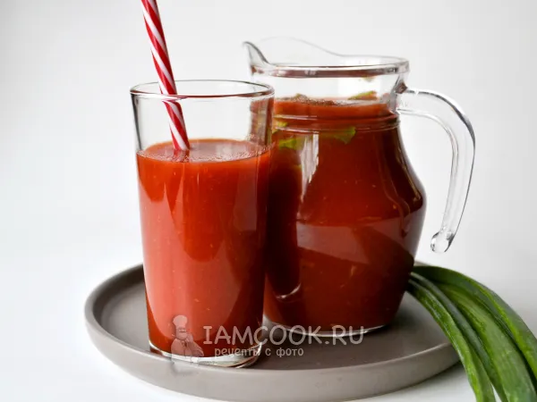 Фото блюда: Безалкогольный коктейль с томатным соком