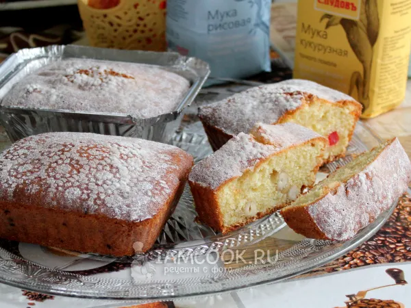 Фото блюда: Кекс из кукурузной и рисовой муки