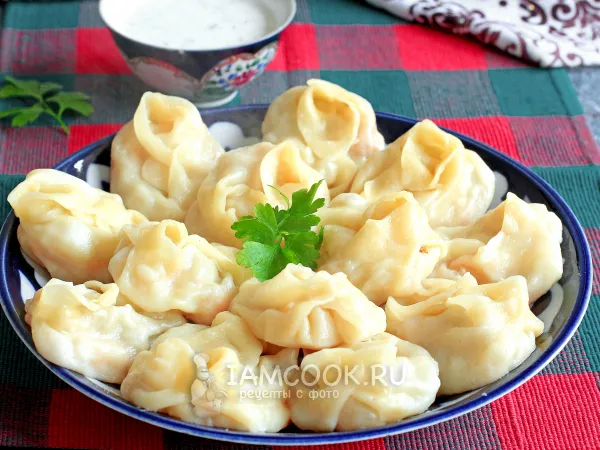 Фото блюда: Манты с тыквой и бараниной