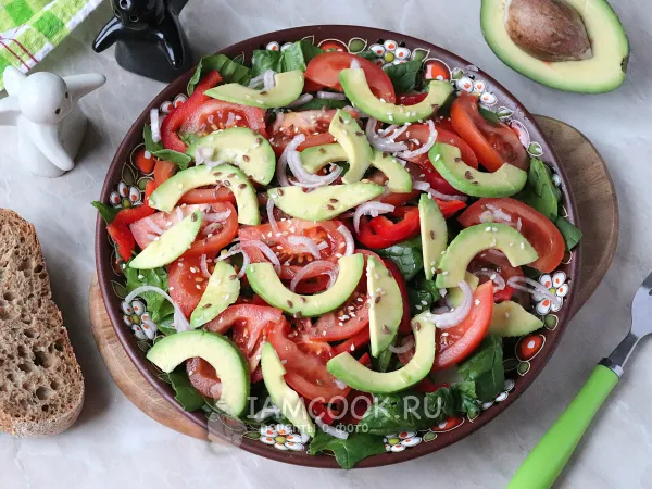 Фото блюда: Салат со шпинатом и авокадо