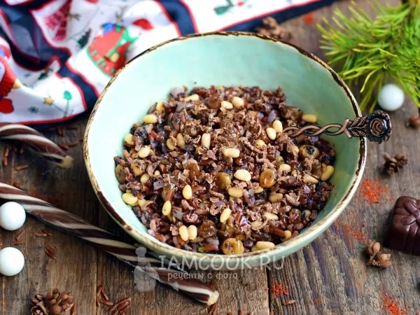 Фото готового блюда: Рождественская кутья из красного риса