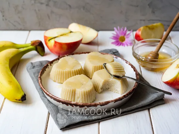 Фото готового блюда: Банановый пудинг в мультиварке