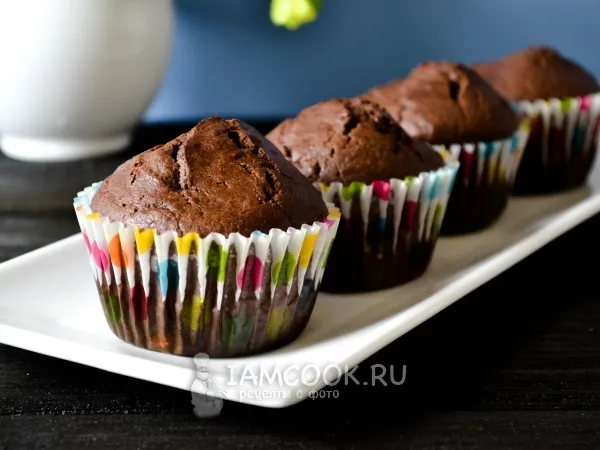 Фото блюда: Классические шоколадные маффины