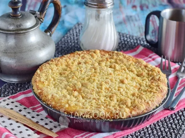 Фото готового блюда: Пирог «Посыпушка» с творогом
