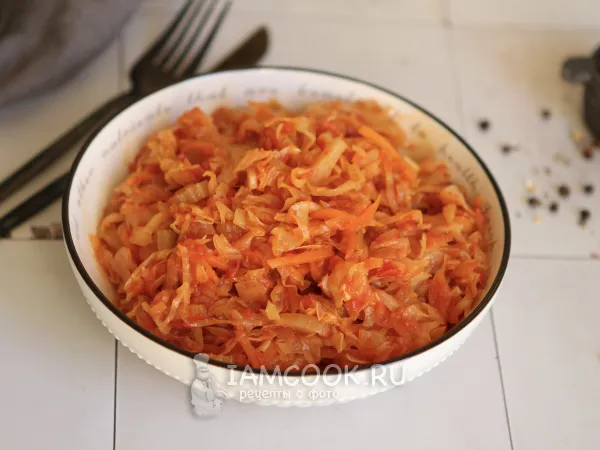 Фото блюда: Тушеная капуста с сельдереем