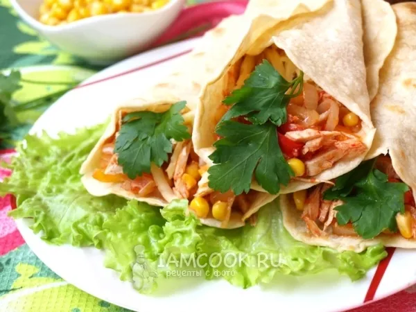 Фото блюда: Буррито с курицей