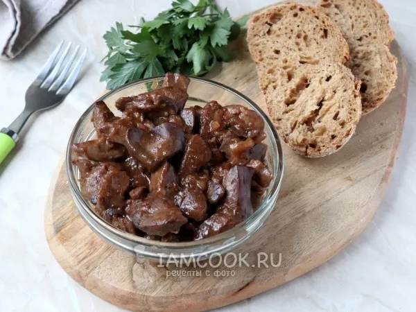 Фото готового блюда: Печень по-турецки