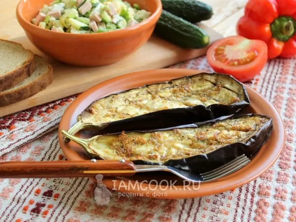 Фото блюда: Баклажаны с чесноком в духовке