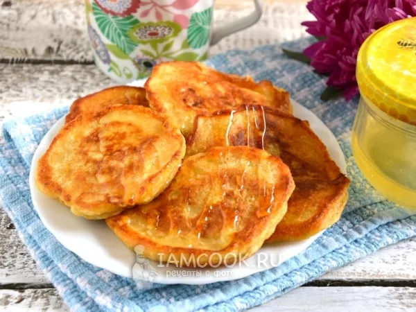 Фото блюда: Тыквенные оладьи с яблоками