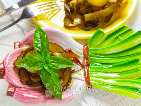 Фото блюда: Жареные огурцы с луком