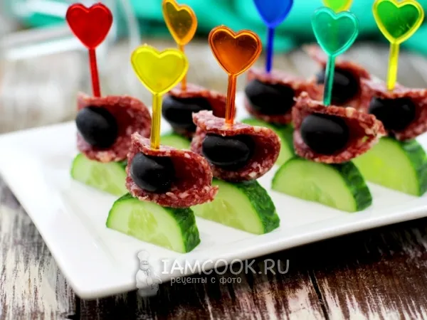 Фото блюда: Канапе с огурцом