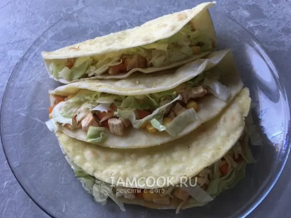 Фото блюда: Такос с курицей (безглютеновые)