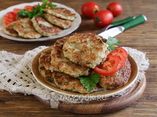 Фото блюда: Оладьи из кабачков с фаршем
