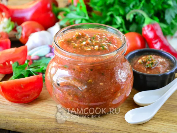 Фото блюда: Аджика с петрушкой и помидорами