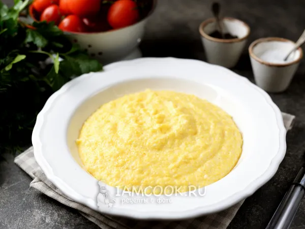 Фото блюда: Кукурузная каша на овсяном молоке