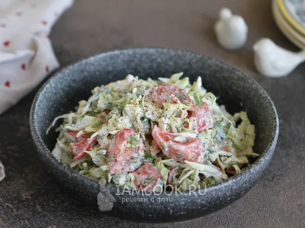 Фото блюда: Салат «Дачный» с капустой