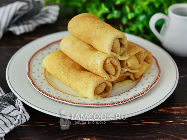 Фото готового блюда: Блины для фарширования (на молоке)