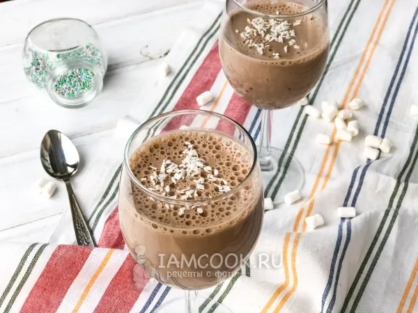 Фото блюда: Желе-мусс из ряженки с бананом