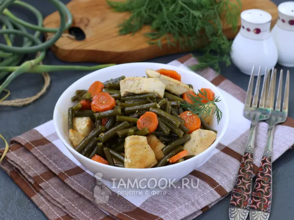 Фото блюда: Курица с чесночными стрелками