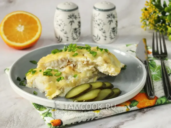 Фото блюда: Рыба в апельсиновом соусе в духовке