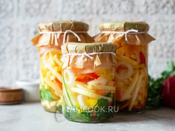 Фото блюда: Салат из репы на зиму