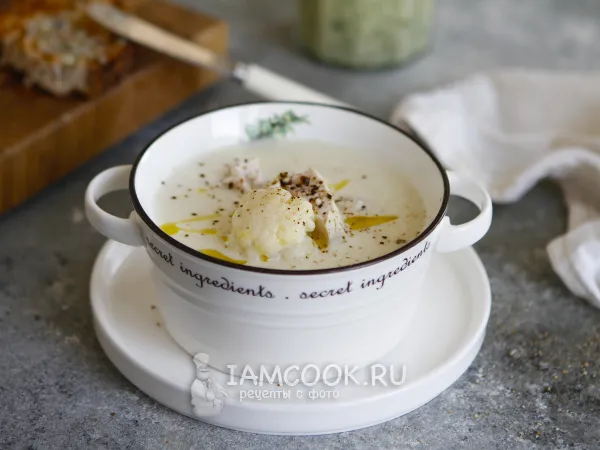 Фото блюда: Куриный крем-суп с цветной капустой
