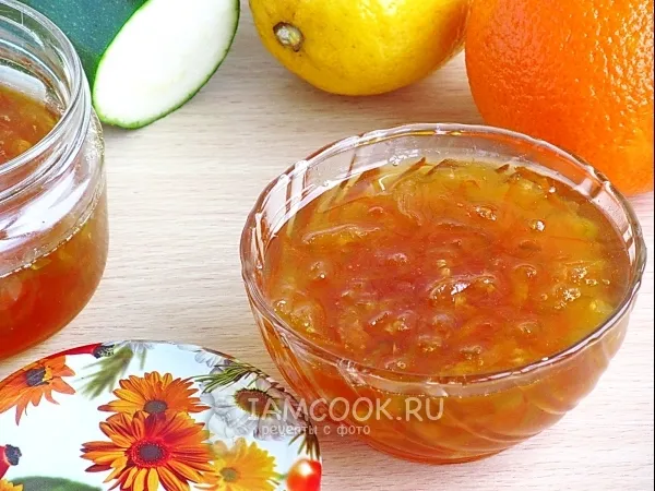 Фото готового блюда: Джем из лимона, апельсина и цуккини