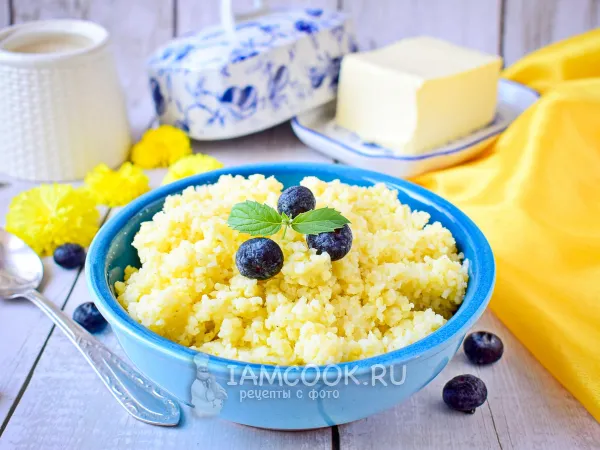 Фото блюда: Пшенная каша на воде в мультиварке-скороварке