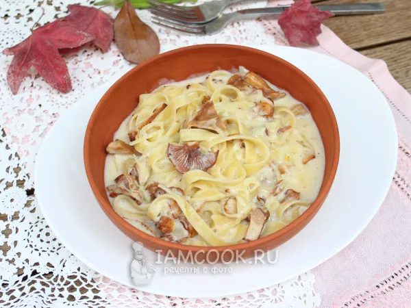 Фото блюда: Фетучини с лисичками