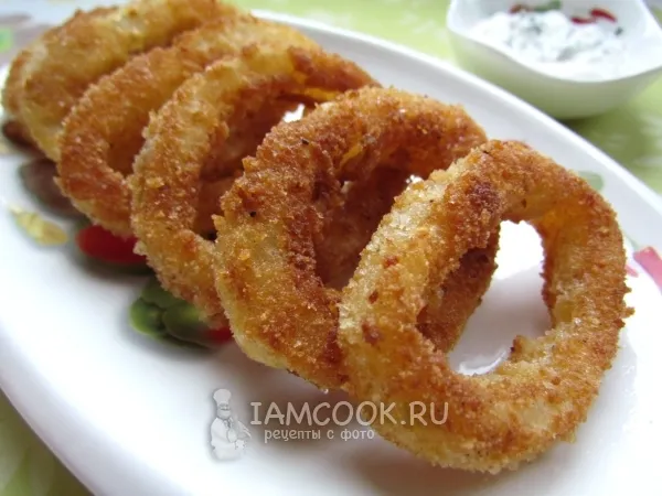 Фото готового блюда: Кольца кальмара в кляре