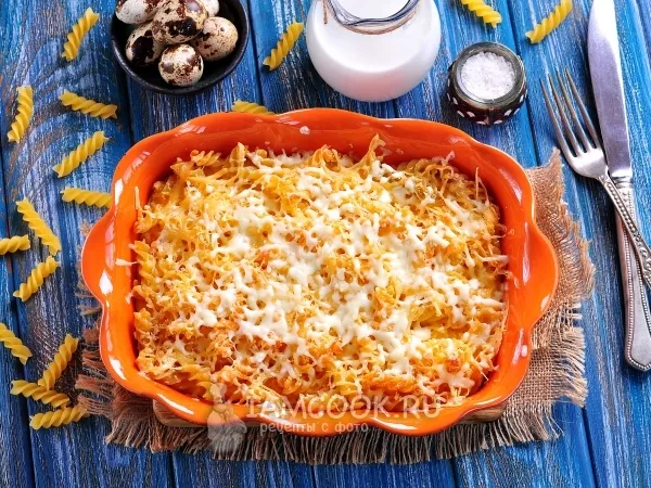 Фото блюда: Запеканка из макарон с сыром и яйцом