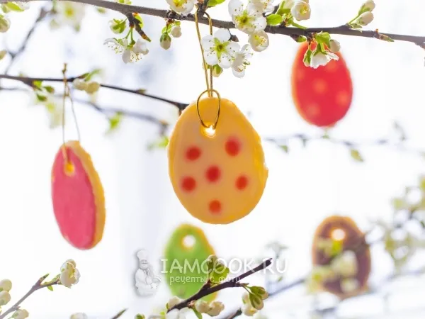 Фото готового блюда: Печенье «Пасхальные яйца»