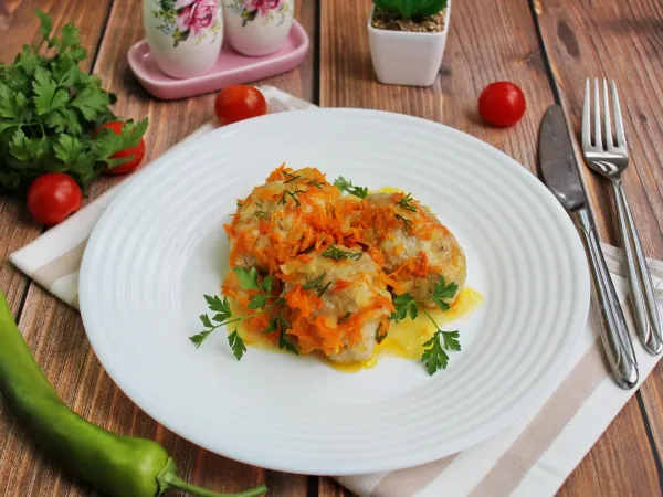 Фото блюда: Биточки из индейки в духовке